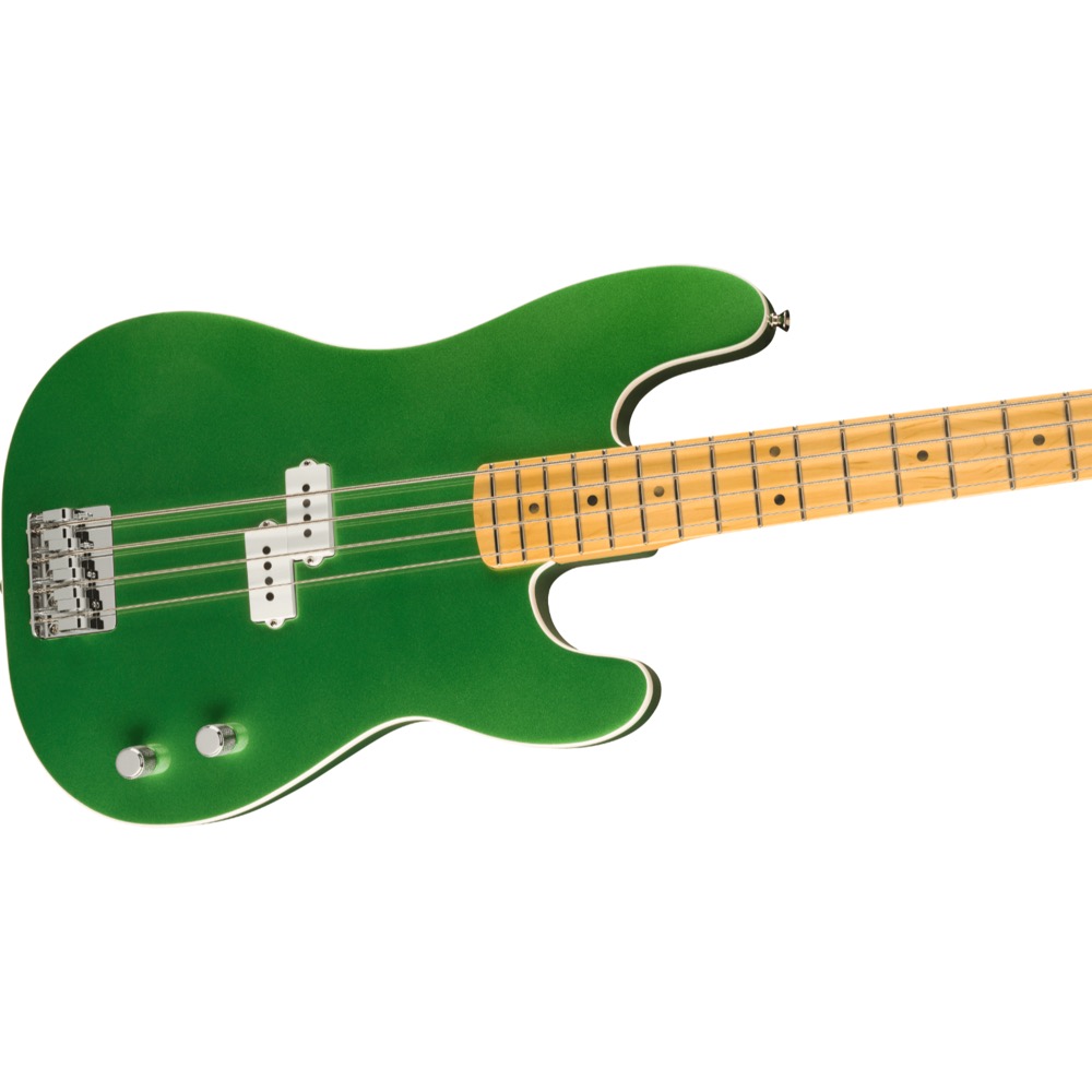 Fender Aerodyne Special Precision Bass MN Speed Green Metallic エレキベース 斜めアングル画像