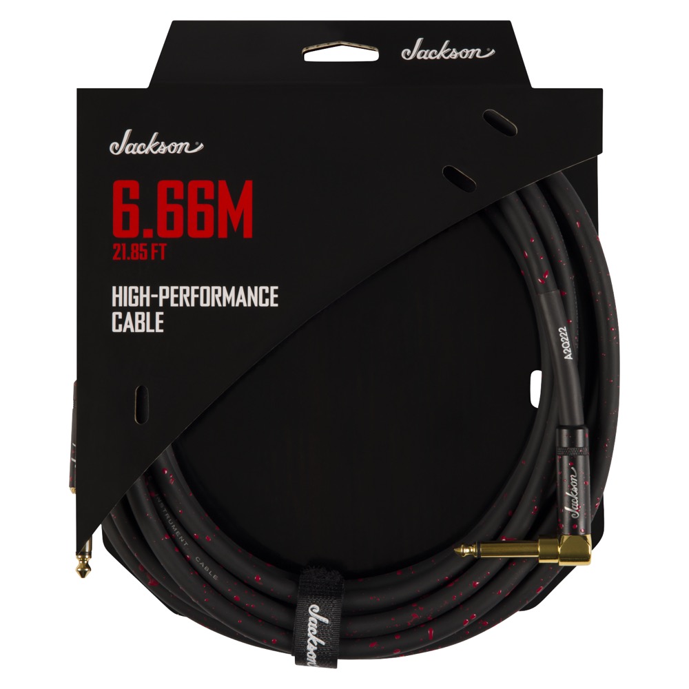 Jackson High Performance Cable Black and Red SL 21.85ft (6.66m) ギターケーブル