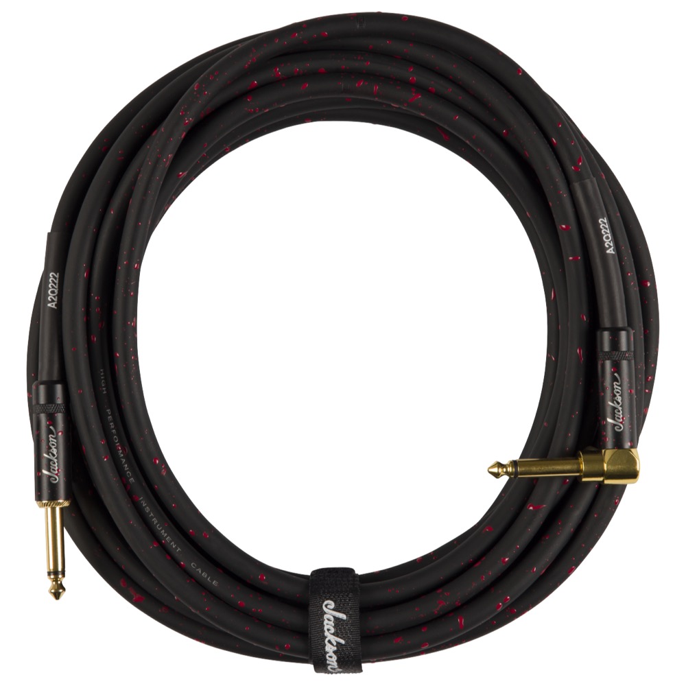 Jackson High Performance Cable Black and Red SL 21.85ft (6.66m) ギターケーブル 正面画像