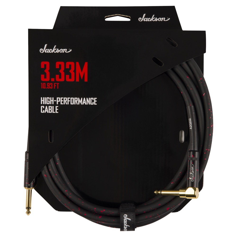 Jackson High Performance Cable Black and Red SL 10.93ft (3.33m) ギターケーブル