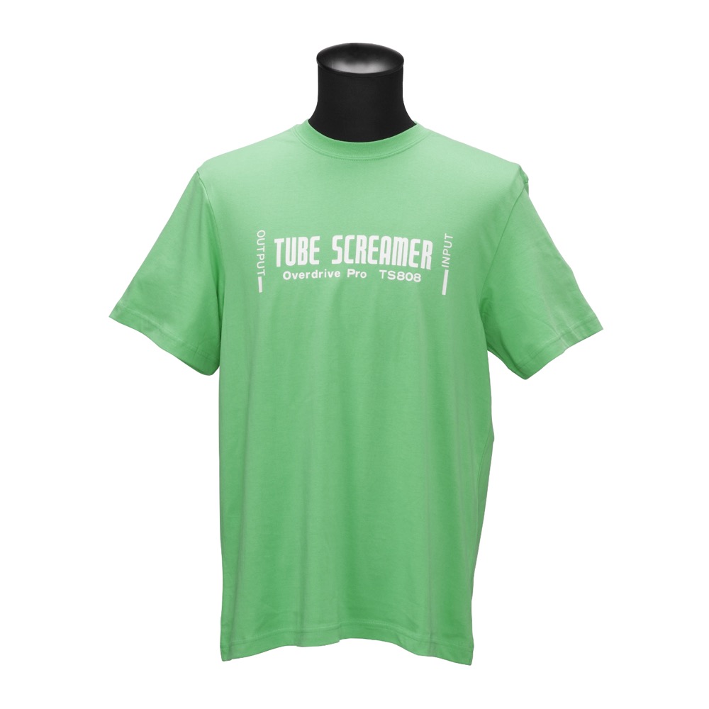 IBANEZ IBAT010L TUBE SCREAMERデザイン Tシャツ グリーン Lサイズ 正面画像