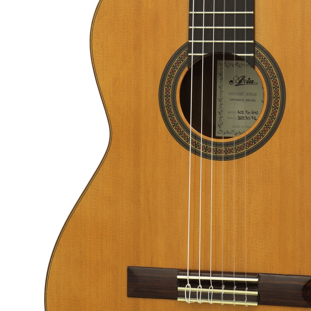 ARIA ACE-5C 640 Cedar クラシックギター アップ画像