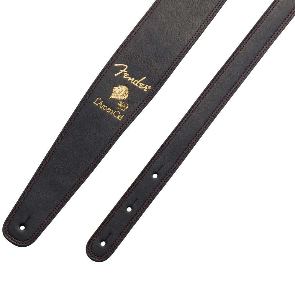 Fender KEN SIGATURE STRAP Black ギターストラップ ストラップエンド画像