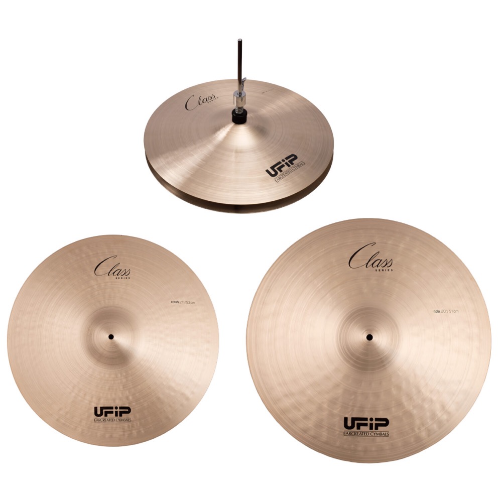 UFiP CLASS ALBERTO SET 1 (14" HIHAT + 16" CRASH + 20" RIDE 全てLow Pitch) シンバルセット