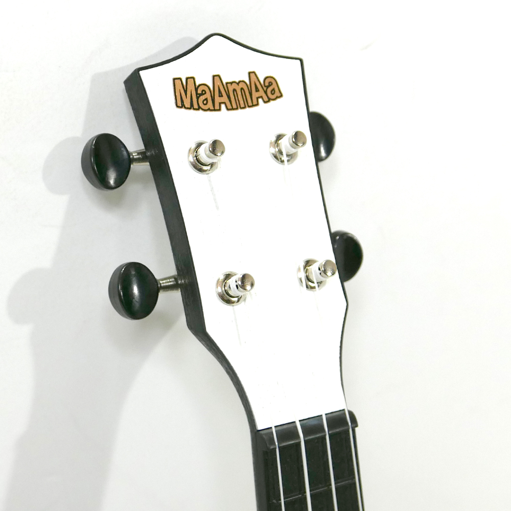 MaAmAa MU-P1 PWH ソプラノウクレレ プラスチック製 白 パンダホワイト ヘッド画像