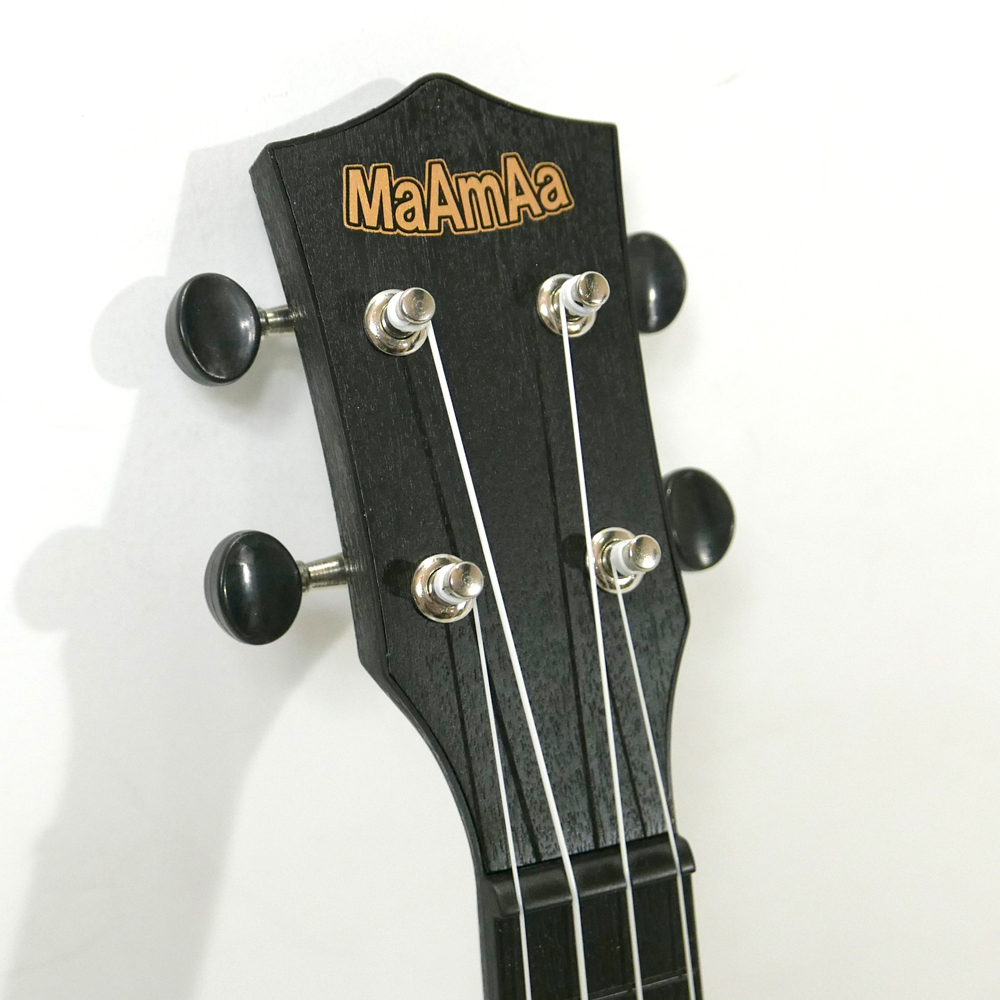 MaAmAa MU-P1 BBK ソプラノウクレレ プラスチック製 黒 ゴリラブラック ヘッド画像