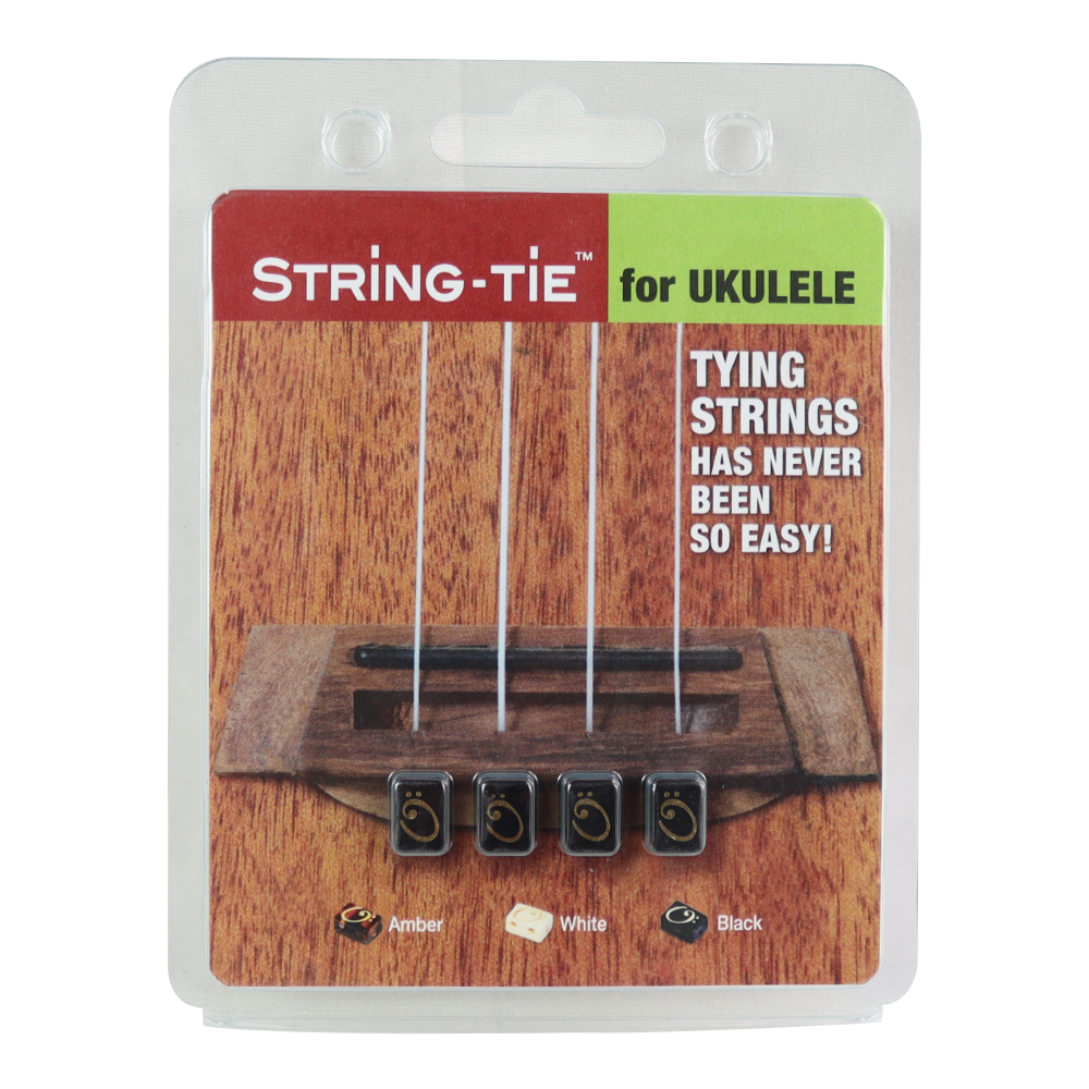 TENOR TST-U BK ウクレレ用ストリングタイ 4個セット