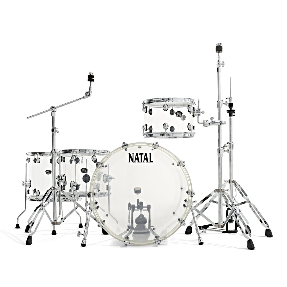 NATAL KAC-AA2-TR1 Arcadia Acrylic Transparent ドラムセット NATAL AA2-TR1正面画像
