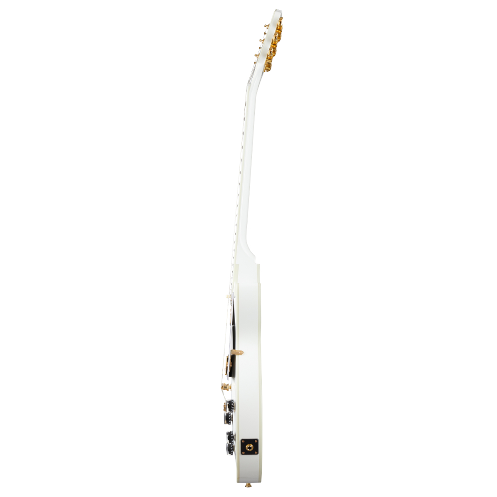 Epiphone Les Paul Custom Alpine White エレキギター ボディサイド画像