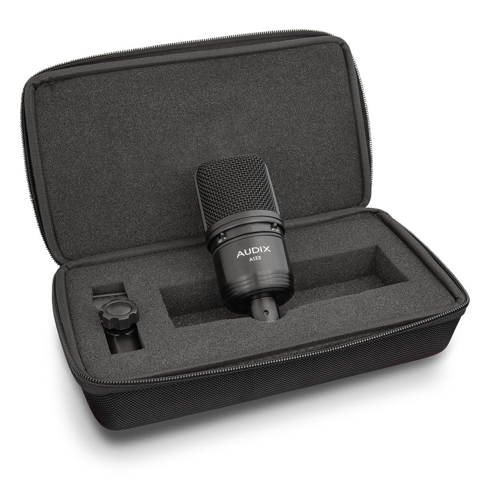AUDIX A133 コンデンサーマイクロフォン A133本体、付属品ケース、ホルダー画像