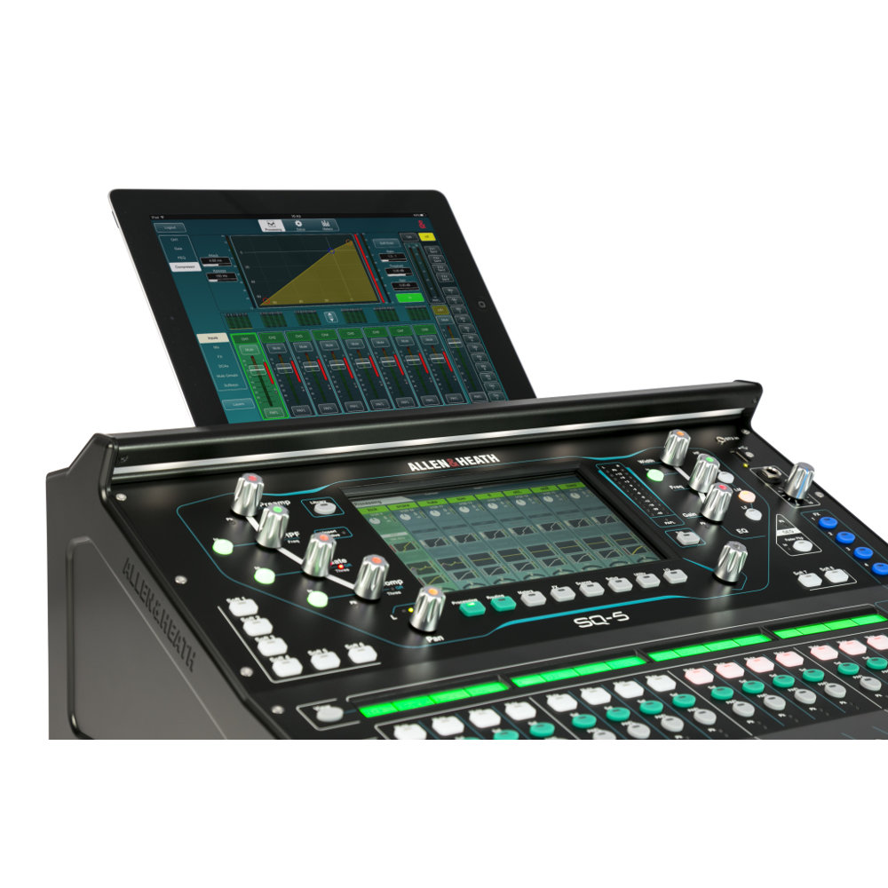 ALLEN&HEATH SQ-BRACKET SQシリーズ用タブレットホルダー ALLEN&HEATH SQ-BRACKET タブレット取り付けイメージ図