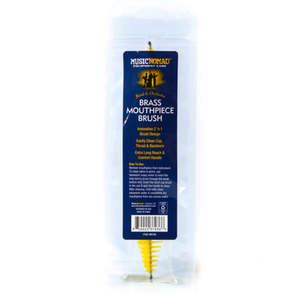 MUSIC NOMAD MN706 Premium Premium 2 ’n 1 Brass Mouthpiece Brush 金管用マウスピースブラシ パッケージ画像