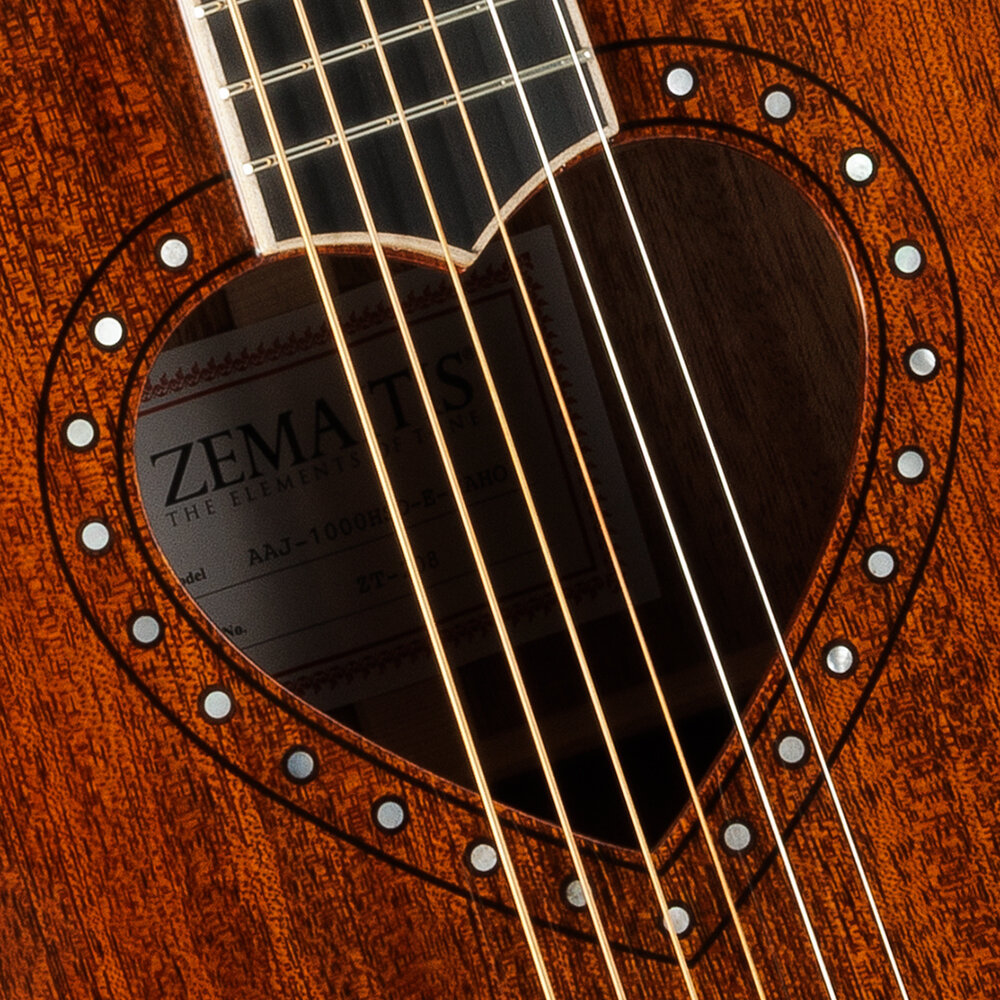 ZEMAITIS AAJ-1000HSD-E MAHO エレクトリックアコースティックギター サウンドホール画像
