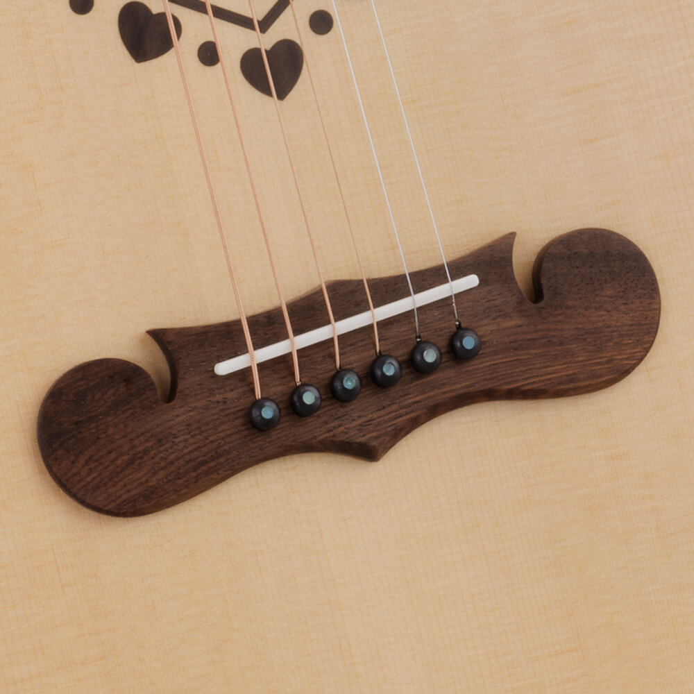 ZEMAITIS CAF-85HCW Natural エレクトリックアコースティックギター ブリッジ画像