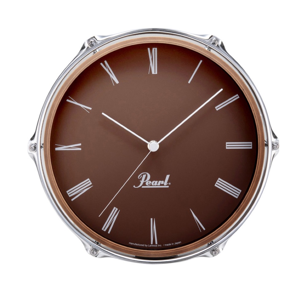 Pearl POG-CLOCK #BR Drum Style Clock ブラウン 掛け時計