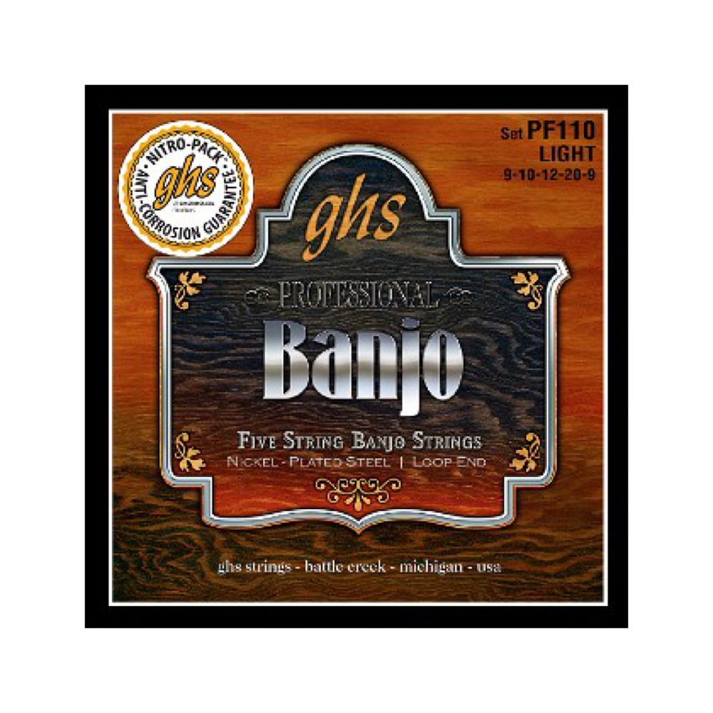 GHS PF110 NICKEL PLATE 5-STRING Light 5弦バンジョー弦