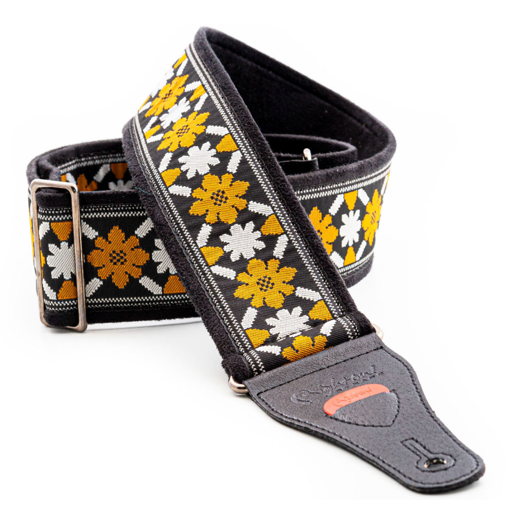 RightOn! STRAPS LEGEND CASINO Black ギターストラップ 全体イメージ画像