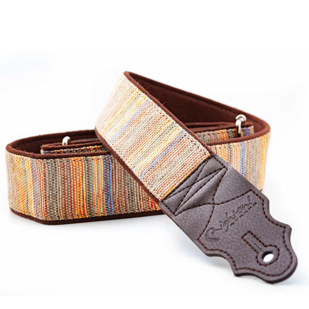 RightOn! STRAPS CARAVAN Yellow ギターストラップ 全体画像