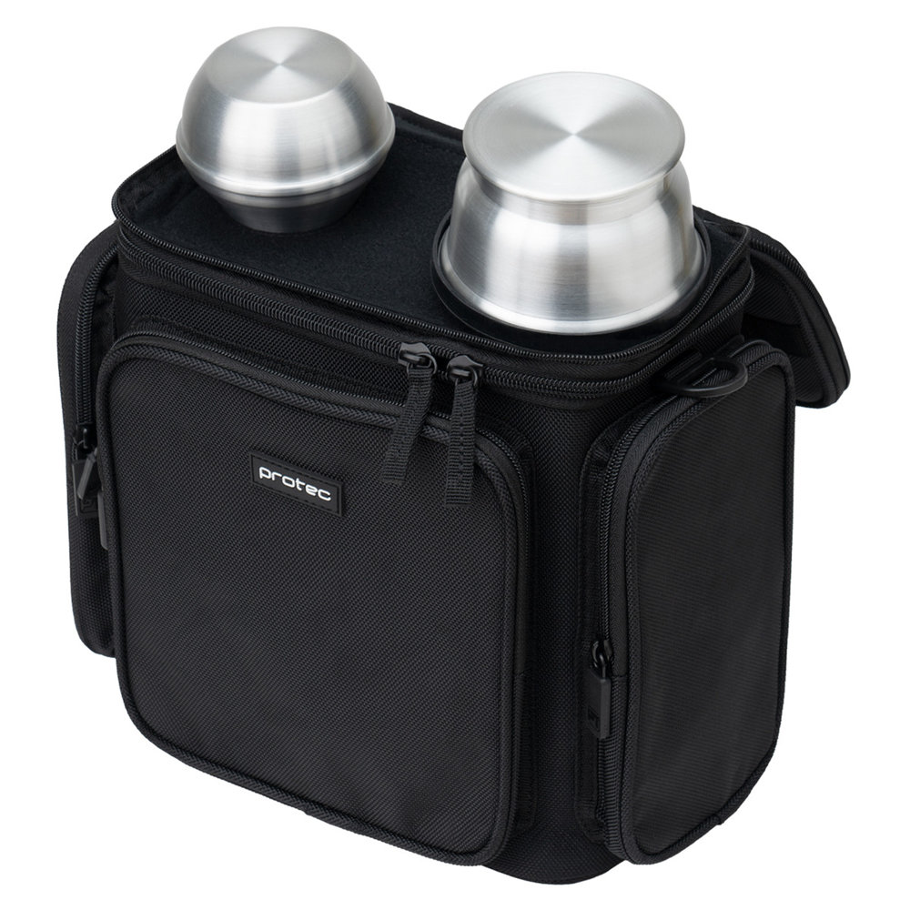 PROTEC M410 Trumpet Double Mute Bag トランペット用ミュートバッグ ミュートスタンド時画像
