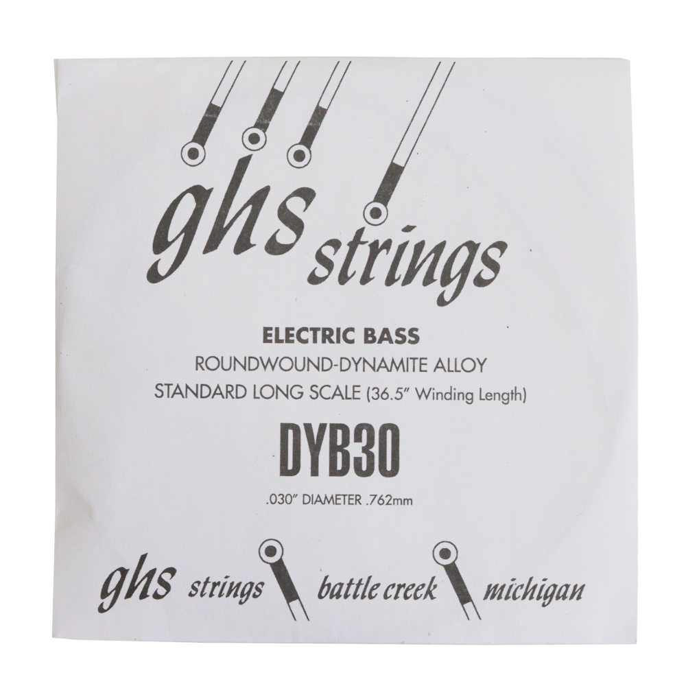 GHS DYB30 Singles Bass Boomers ROUNDWOUND .030 エレキベース用 バラ弦