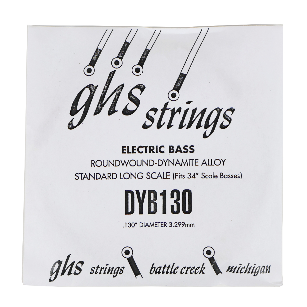 GHS DYB130 Singles Bass Boomers ROUNDWOUND .130 エレキベース用 バラ弦