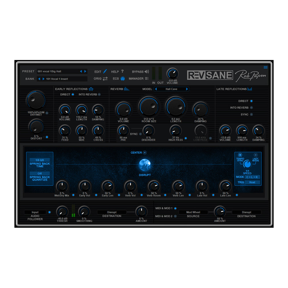 Rob Papen RevSane リバーブ プラグインソフト