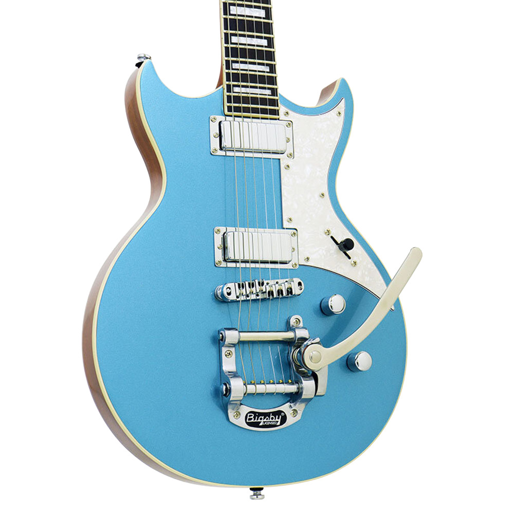AriaProII 212-MK2 PHBL Phantom Blue エレキギター Phantom Blue エレキギター ボディアップ 画像