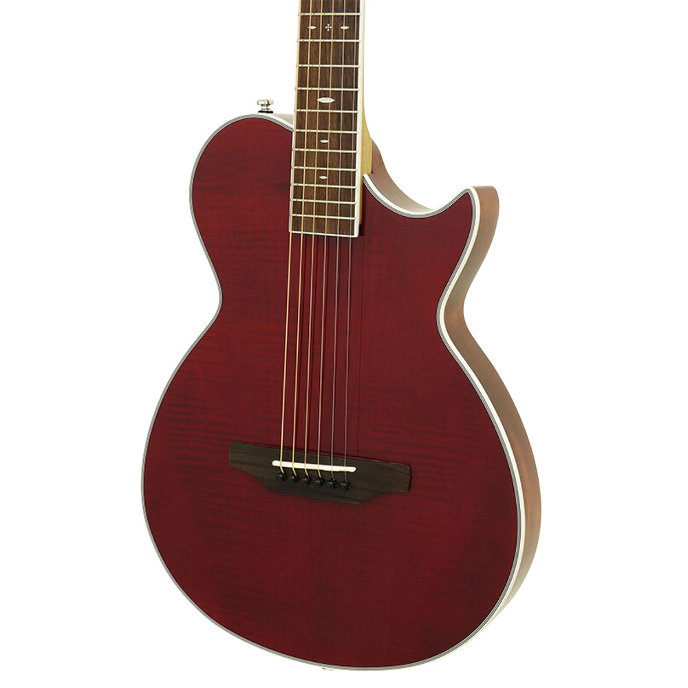 ARIA APE-100 SR See-through Red エレクトリックアコースティックギター See-through Red エレクトリックアコースティックギター ボディアップ 画像
