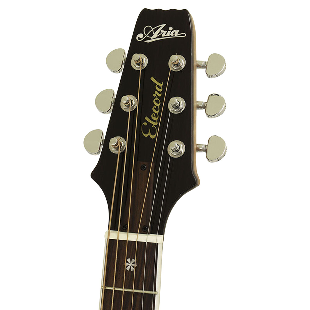 ARIA APE-100 SR See-through Red エレクトリックアコースティックギター See-through Red エレクトリックアコースティックギター ネックトップ 画像