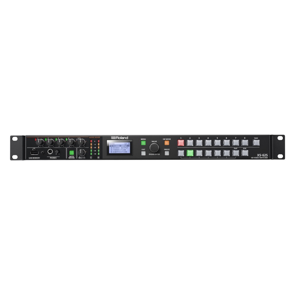 ROLAND XS-62S HD VIDEO SWITCHER ビデオスイッチャー オーディオミキサー機能搭載 フロント画像