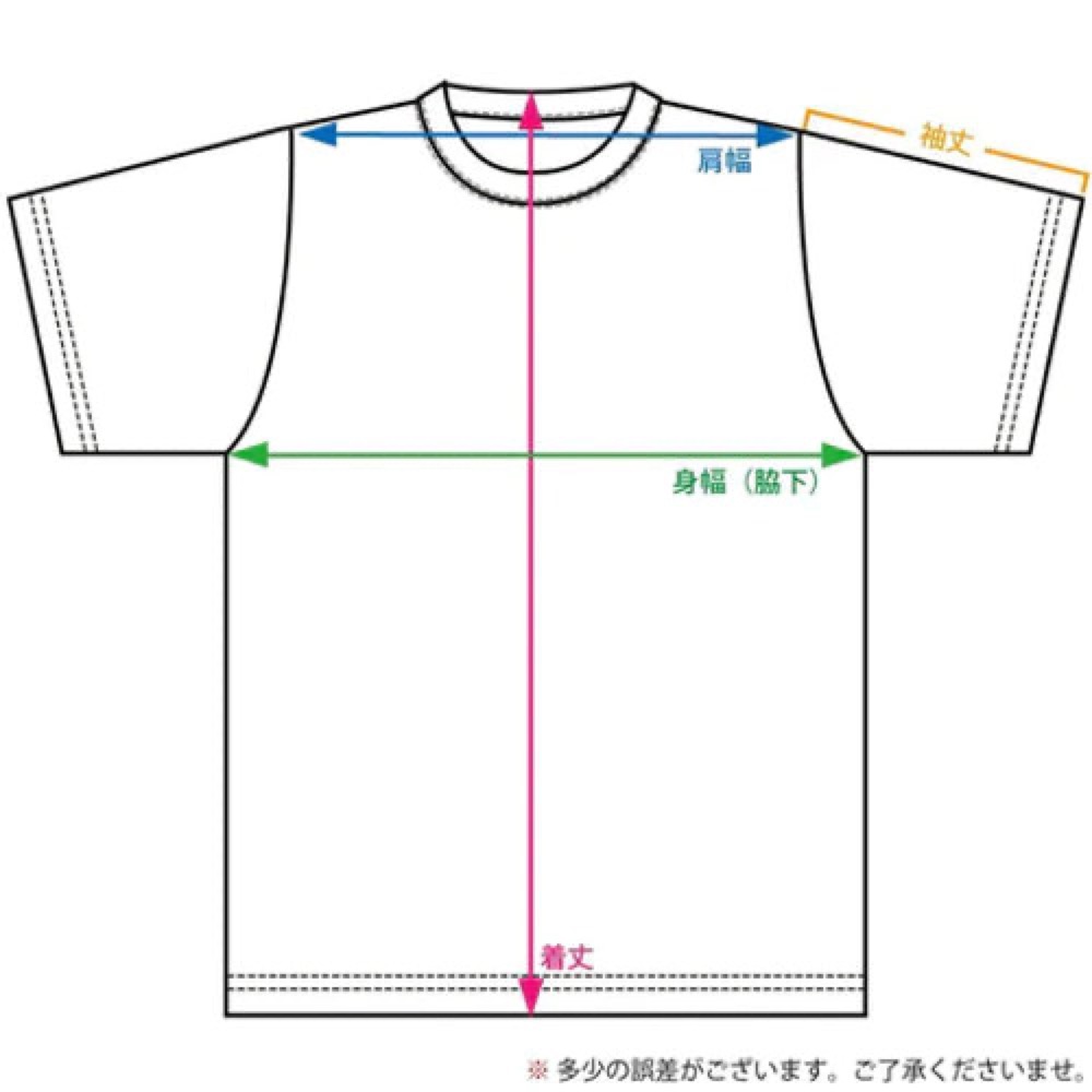 Cusack Music Tシャツ ミントグリーン XLサイズ サイズチャート画像