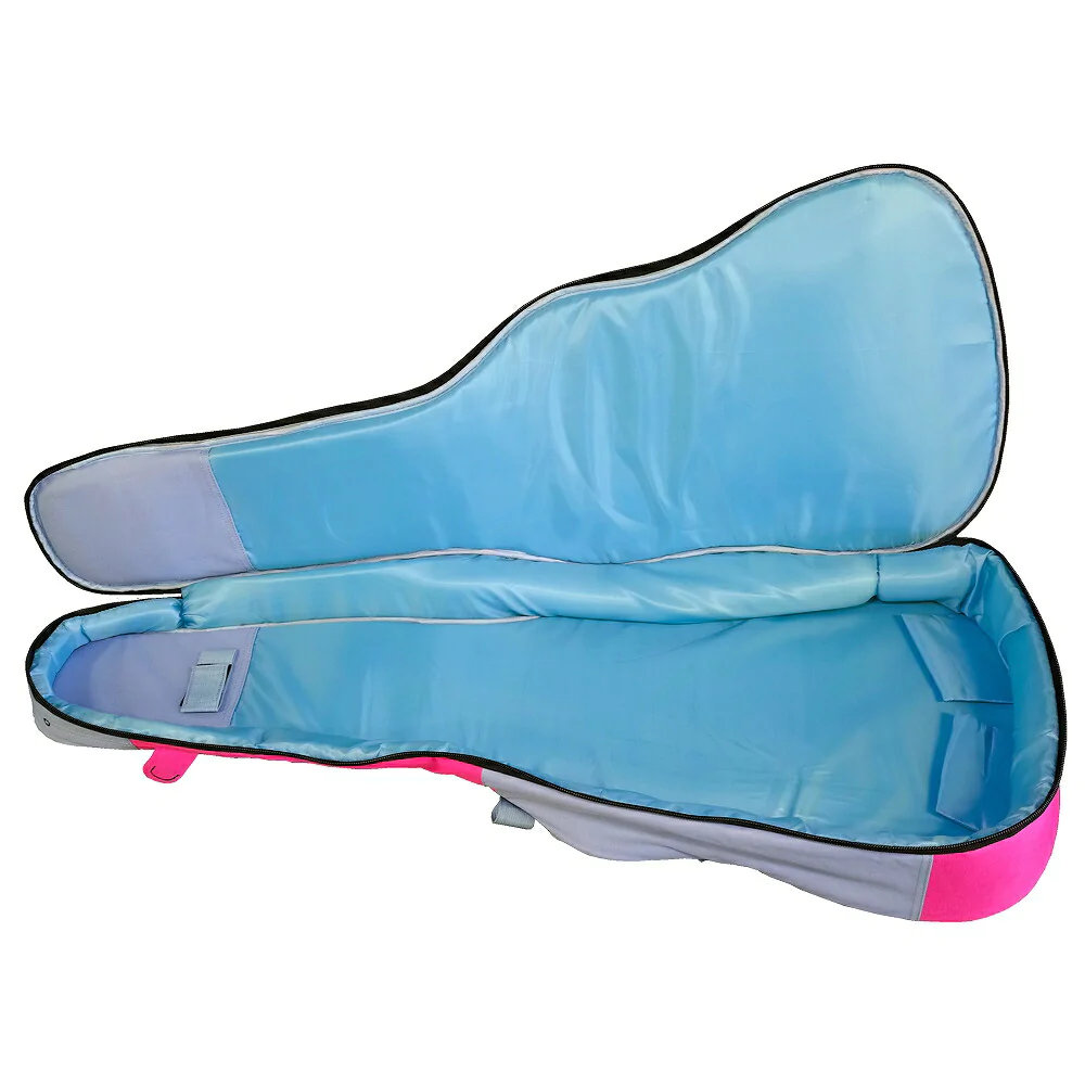 Kavaborg HOBG50F Acoustic Guitar Case Pink OOO/コンサートサイズ向けアコースティックギター用ソフトケース ケース内側画像