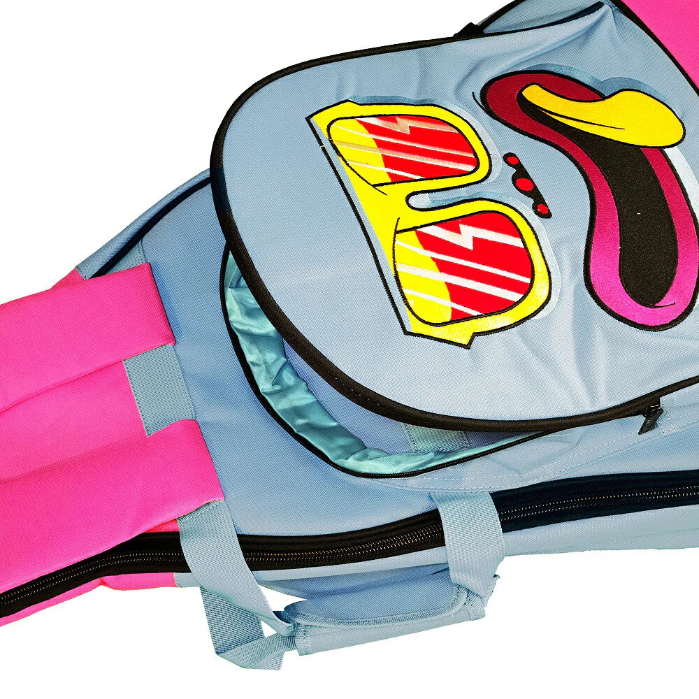 Kavaborg HOBG50F Acoustic Guitar Case Pink OOO/コンサートサイズ向けアコースティックギター用ソフトケース ポケット部画像