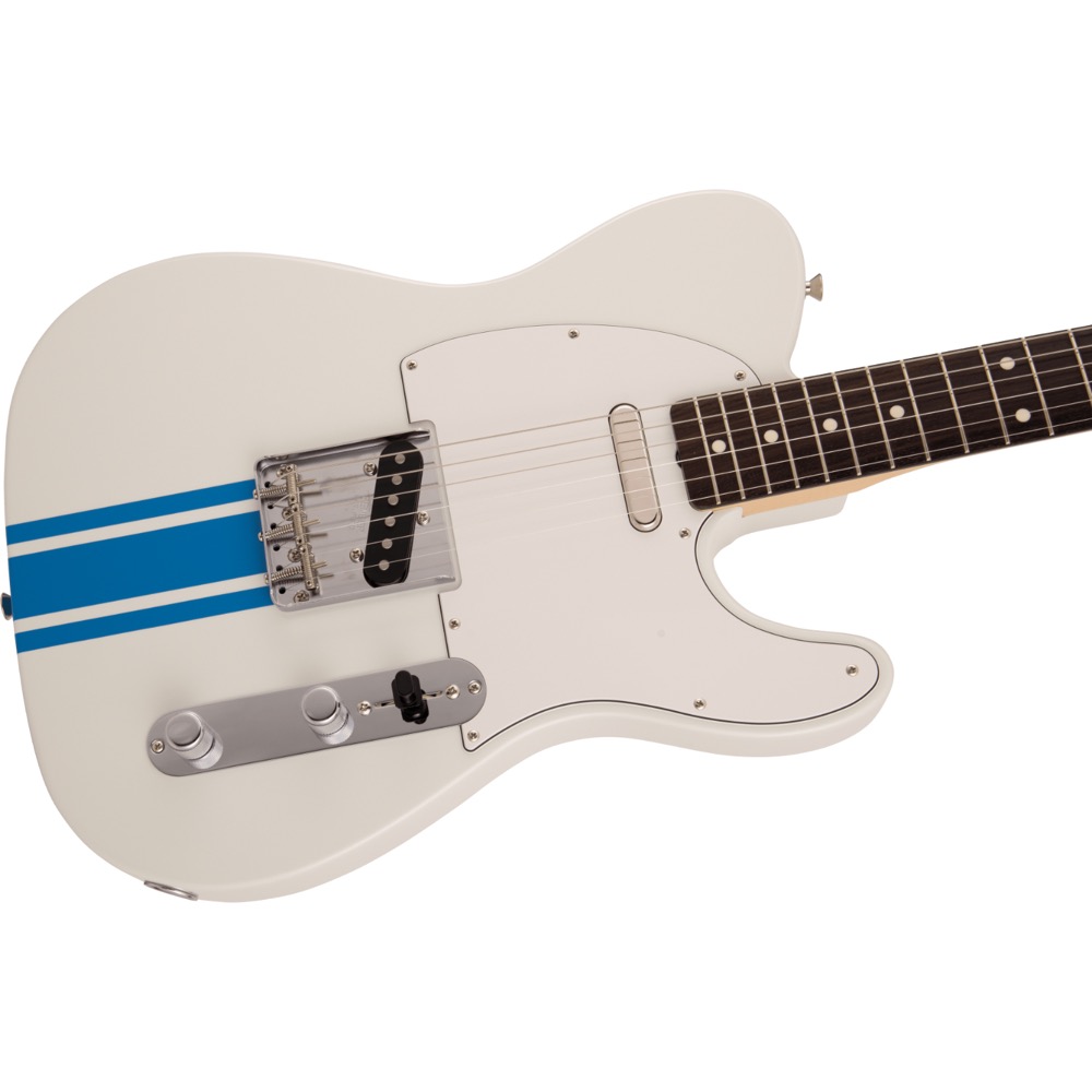 Fender 2023 Collection MIJ Traditional 60s Telecaster RW OWT/BLUE Competition Stripe エレキギター 斜めアングル画像
