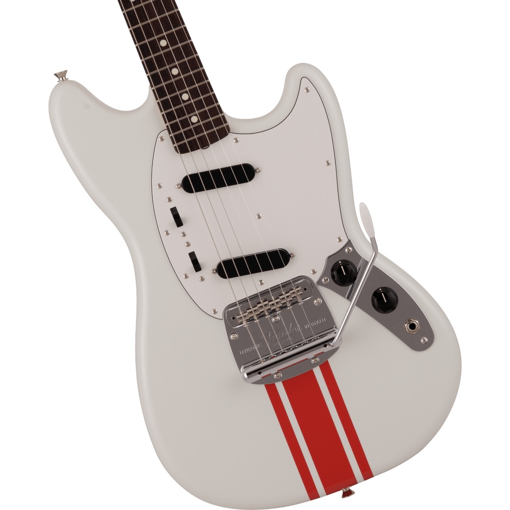 Fender 2023 Collection MIJ Traditional 60s Mustang RW OWT/RED Competition Stripe エレキギター ボディ画像