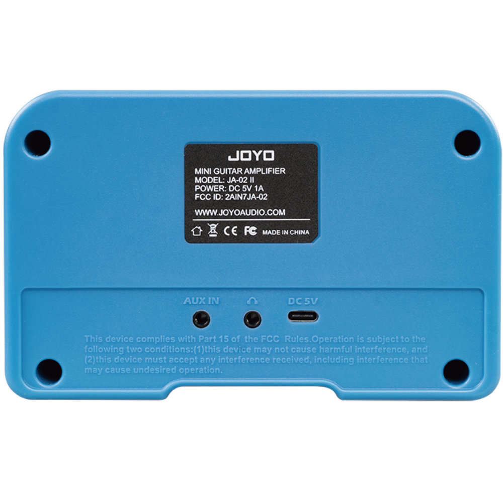 JOYO JA-02 II BLUE Bluetooth搭載5W充電式アンプ 背面画像