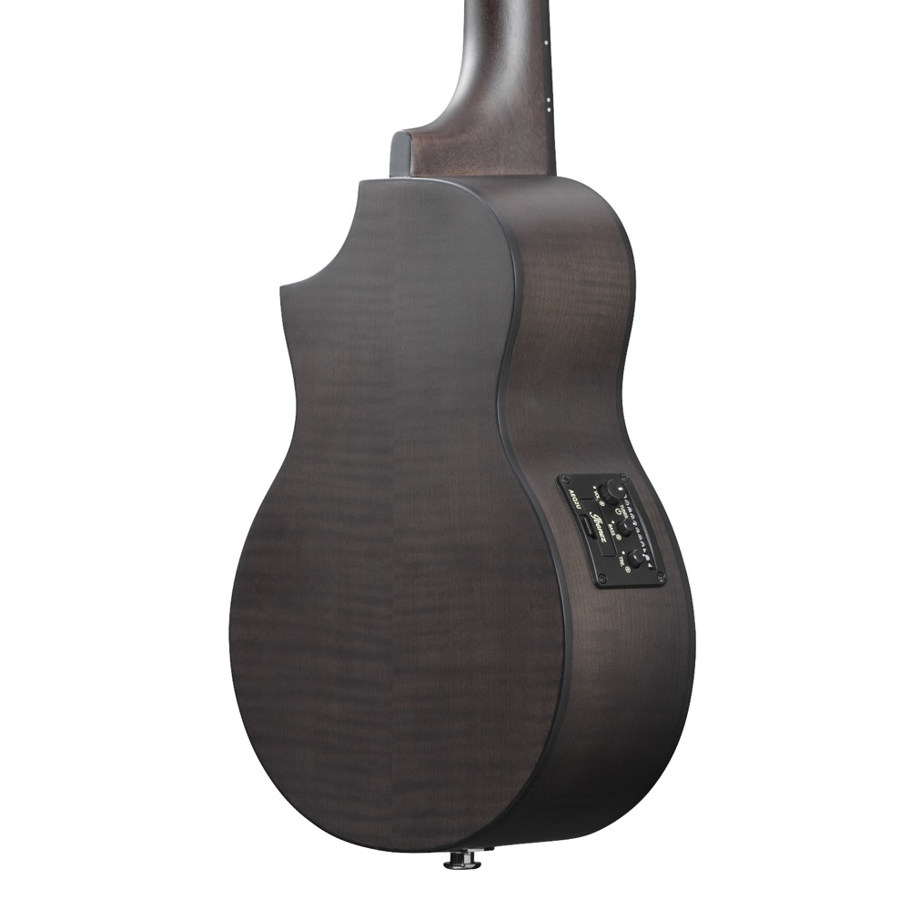 IBANEZ UEW12E-BIF エレクトリックウクレレ Black Ice Flat 右斜め後ろアングル画像
