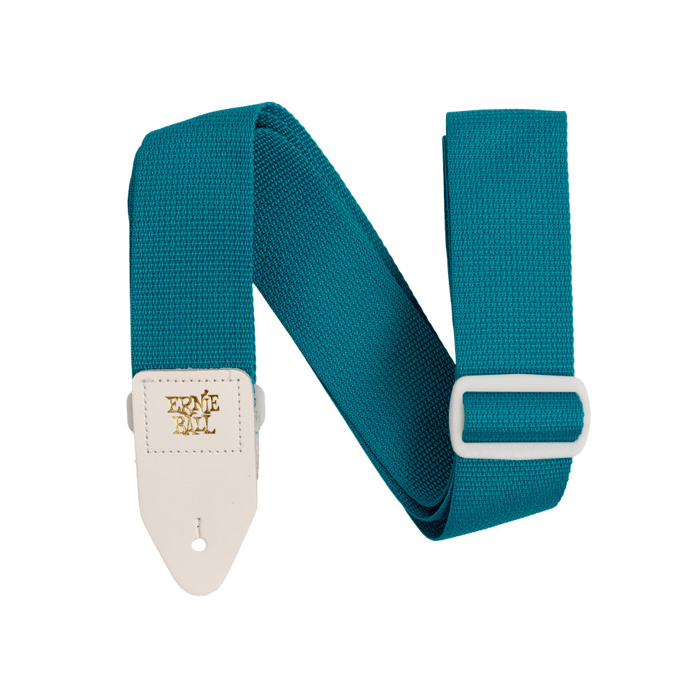 ERNIE BALL POLYPRO STRAPS 5349 TEAL / WH ギターストラップ