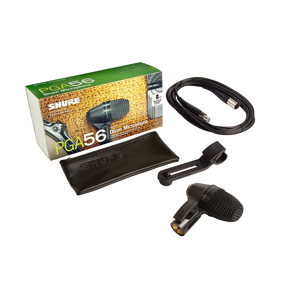 SHURE PGA56-XLR-J カーディオイド・ダイナミック・スネア/タム用マイクロホン 内容物画像