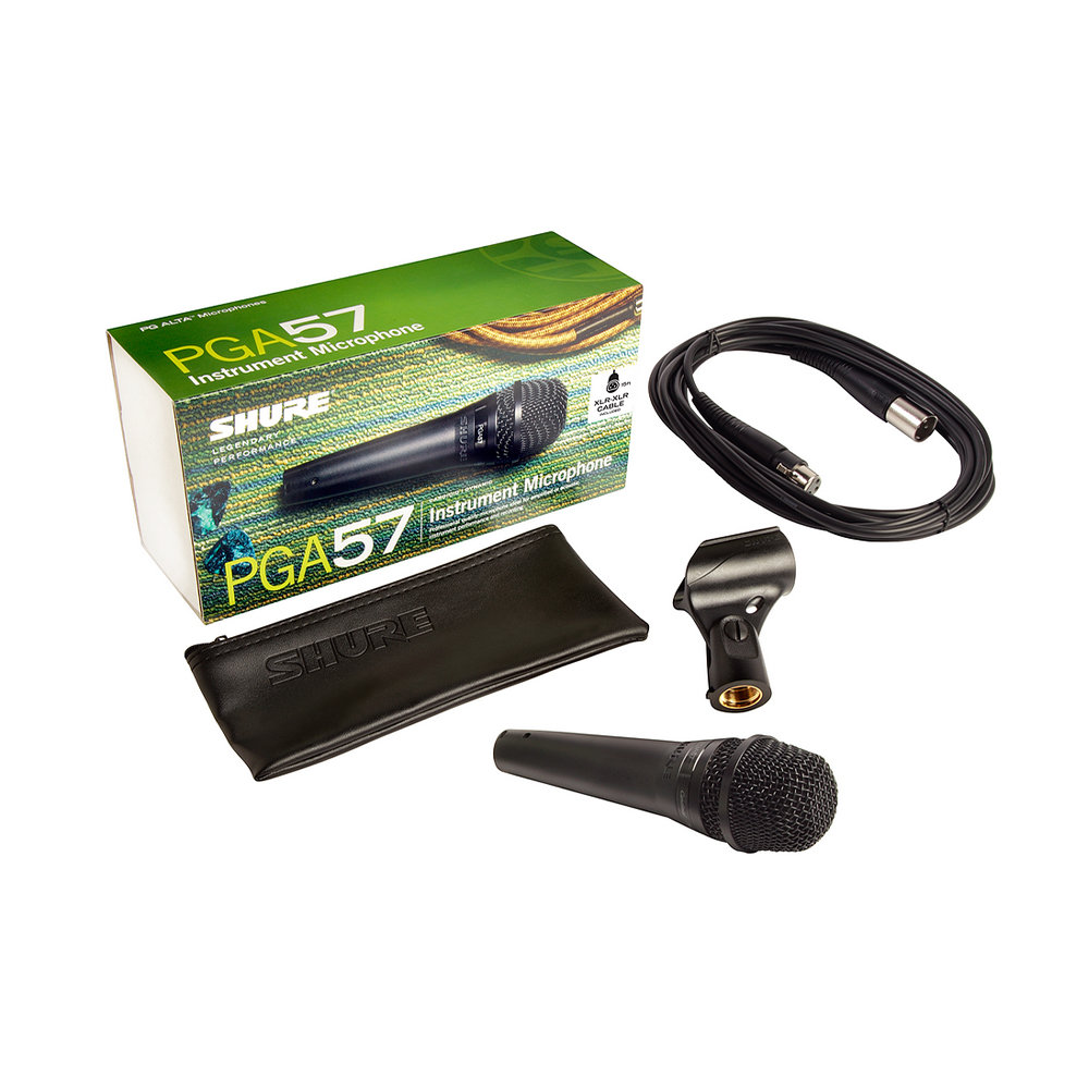 SHURE PGA57-XLR-J カーディオイド・ダイナミック・楽器用マイクロホン 内容物画像