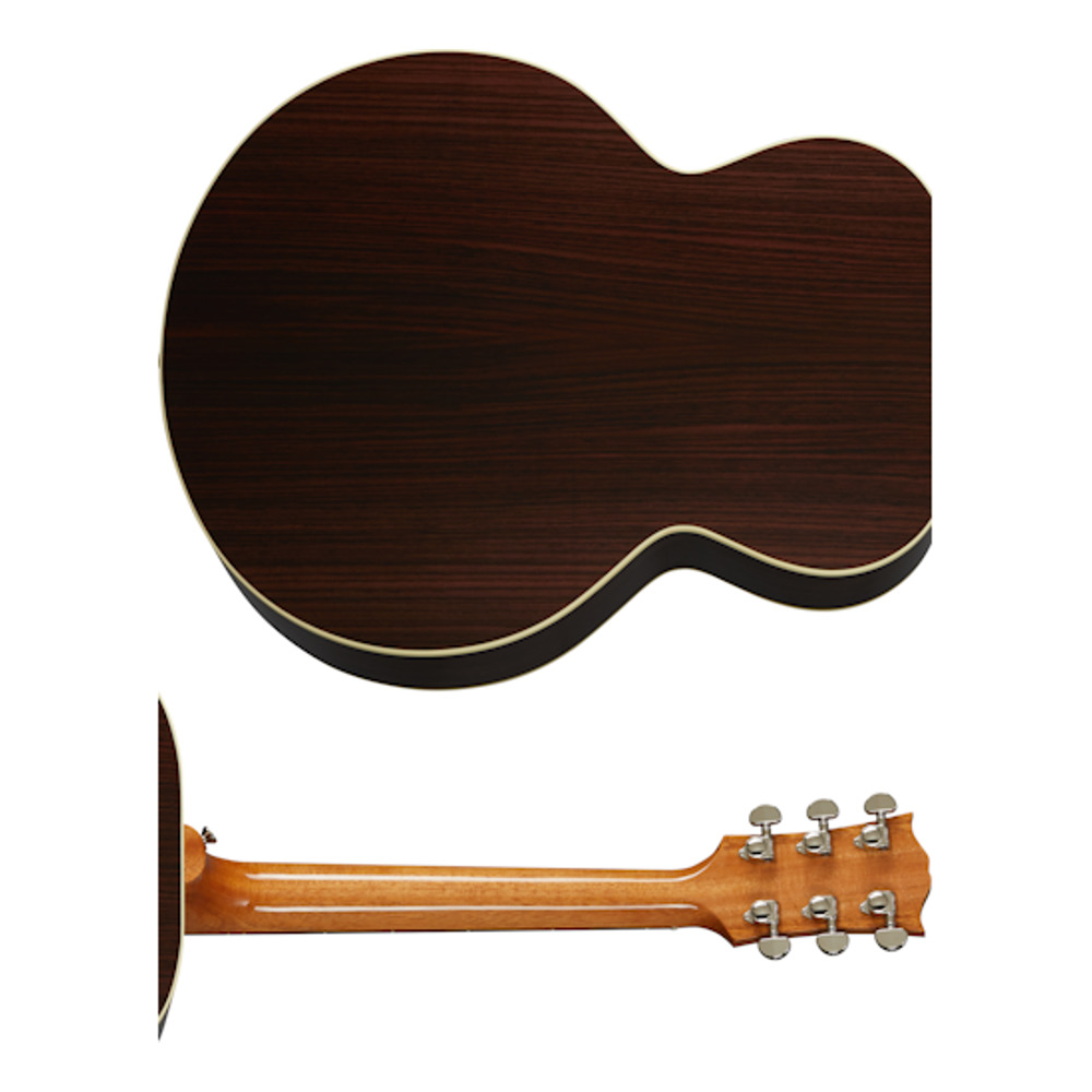 Gibson SJ-200 Studio Rosewood Antique Natural エレクトリックアコースティックギター ギブソン エレアコ ボディ アップ 裏面 ネック 裏 画像