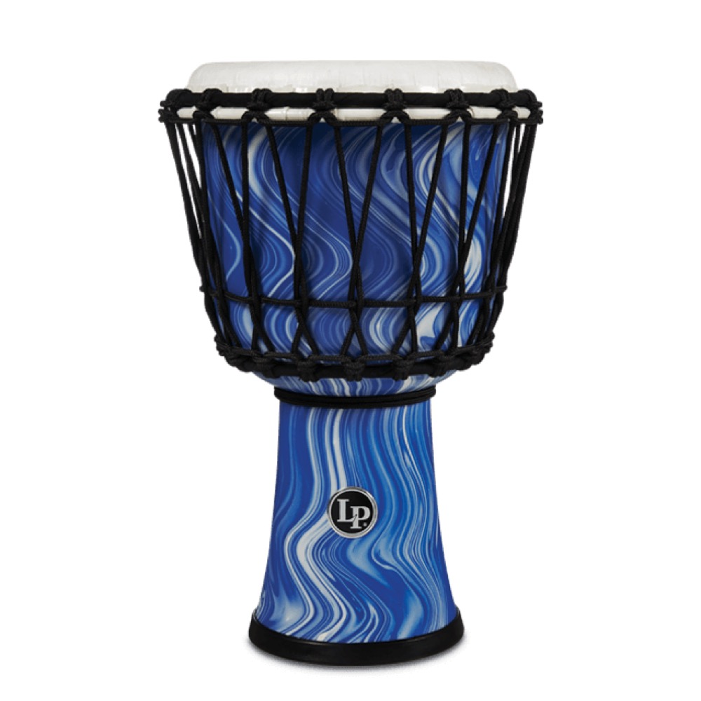 LP LP1607BM  7-INCH ROPE TUNED CIRCLE DJEMBE WITH PERFECT-PITCH HEAD Blue Marble ジャンベ