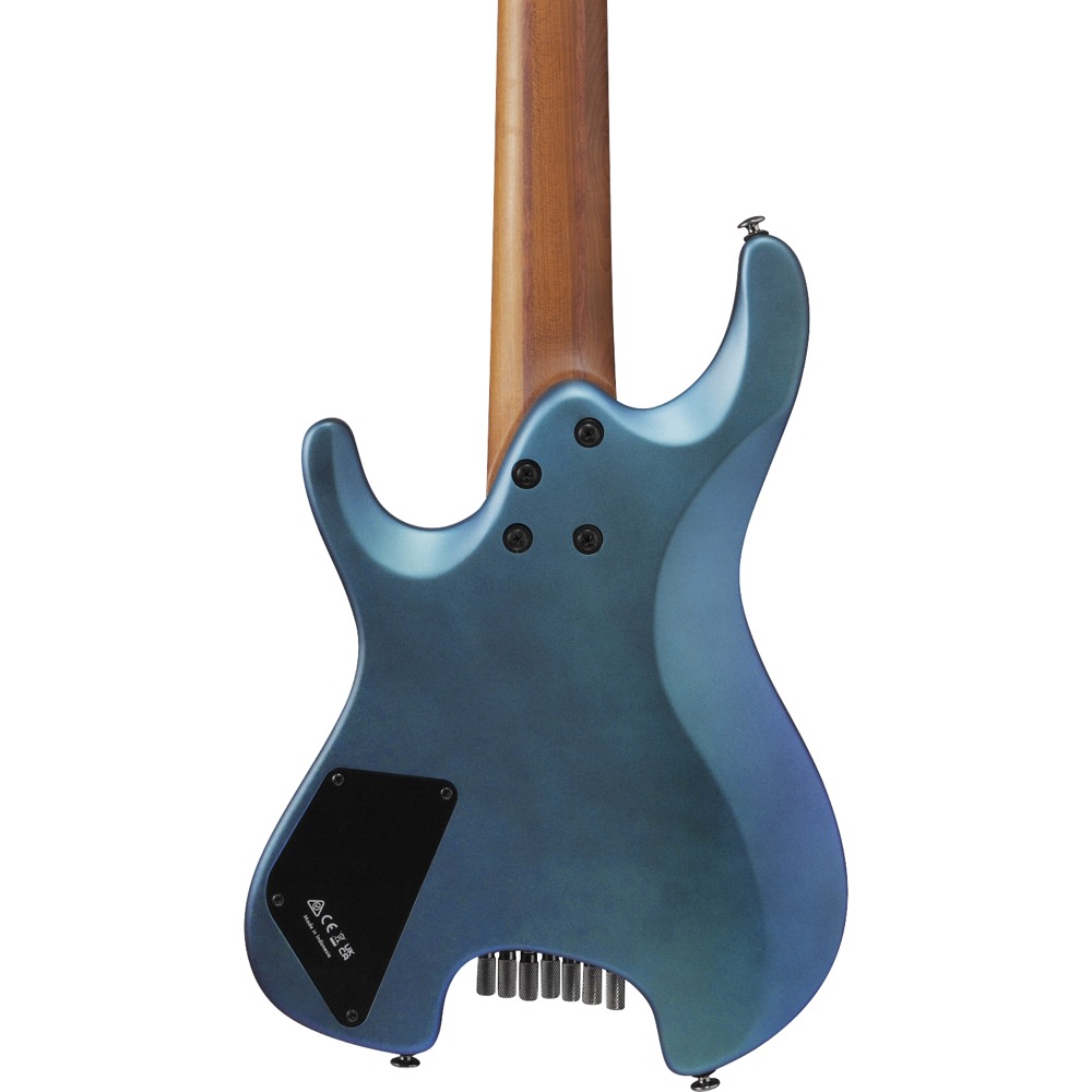 IBANEZ Q547-BMM Q Series Blue Chameleon Metallic Matte 7弦エレキギター ヘッドレスギター ボディバック画像