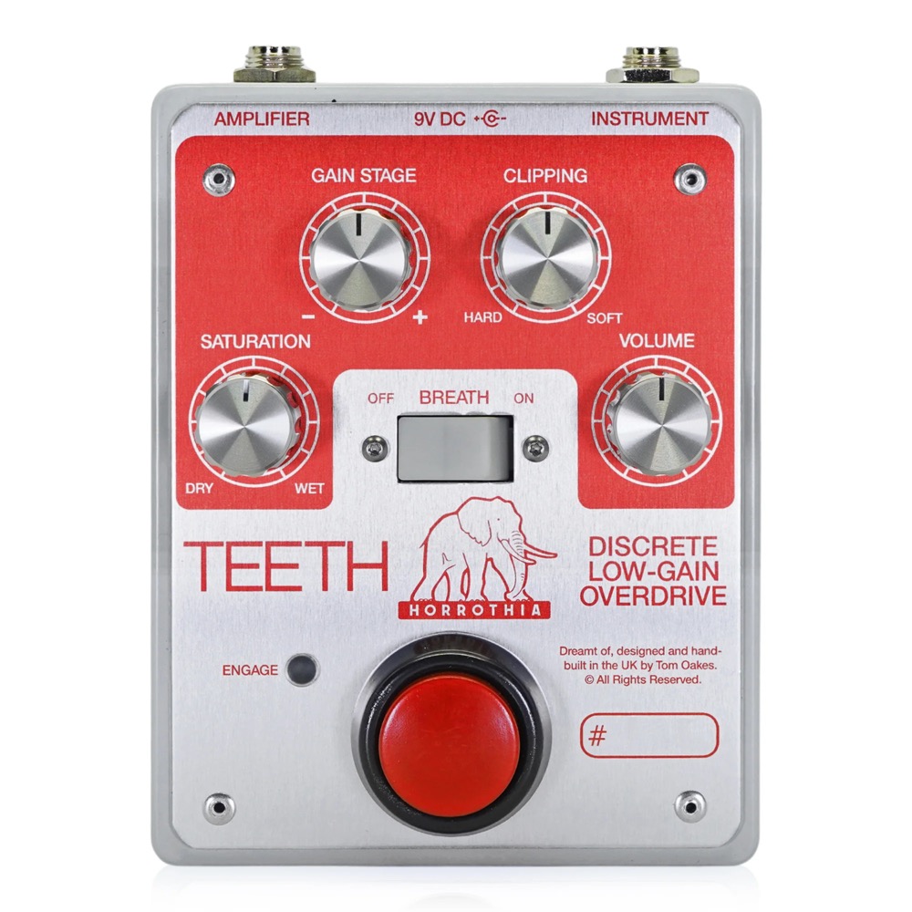 Horrothia TEETH オーバードライブ ブースター プリアンプ ギターエフェクター