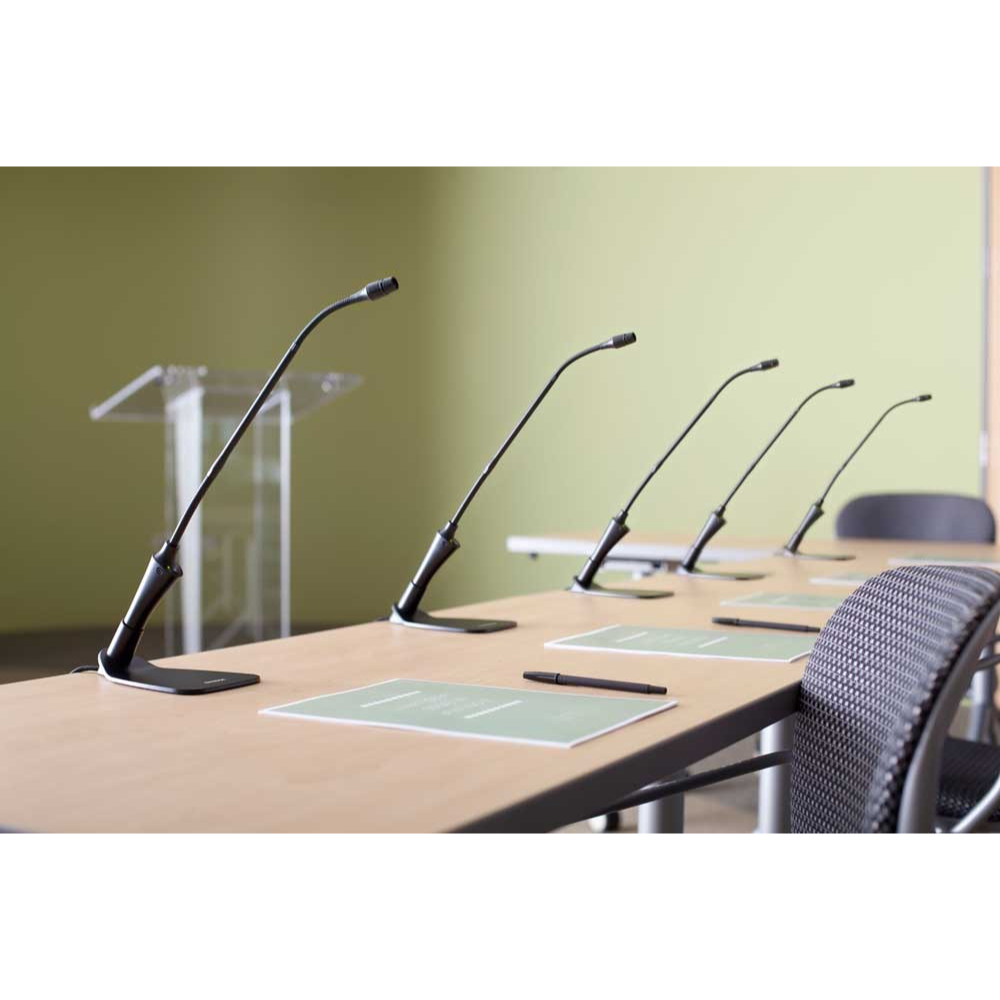 SHURE CVG18DS-B/C-X グースネックマイクロホン 46cm デスクトップモデル LED付き 使用例画像2