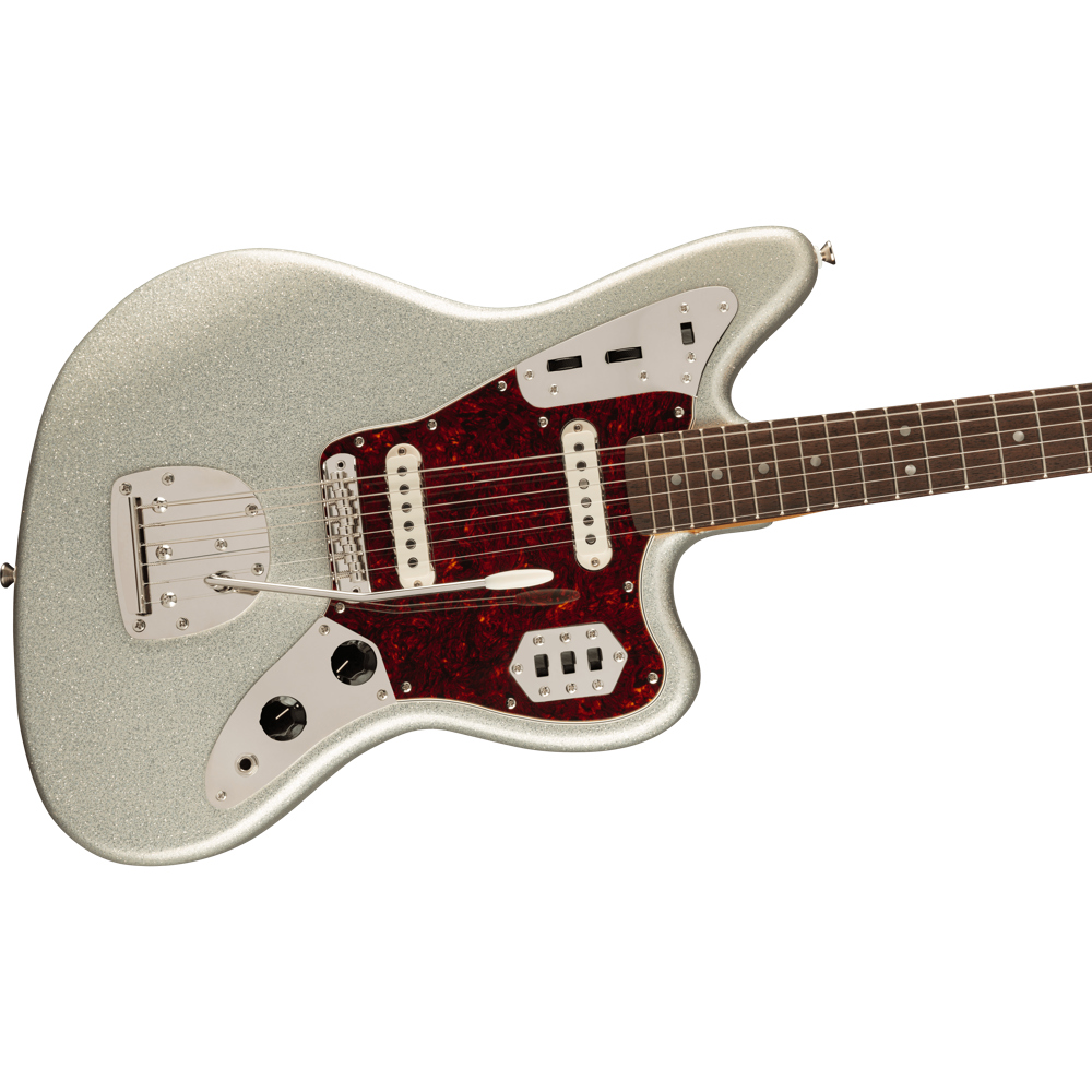 Squier FSR Classic Vibe ’60s Jaguar LRL Silver Sparkle エレキギター ボディ画像