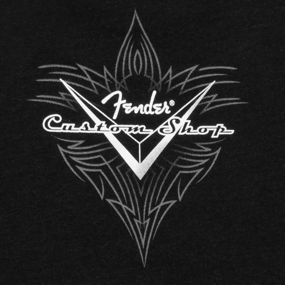 Fender フェンダー CUSTOM SHOP PINSTRIPE TEE BLACK M Tシャツ バック画像