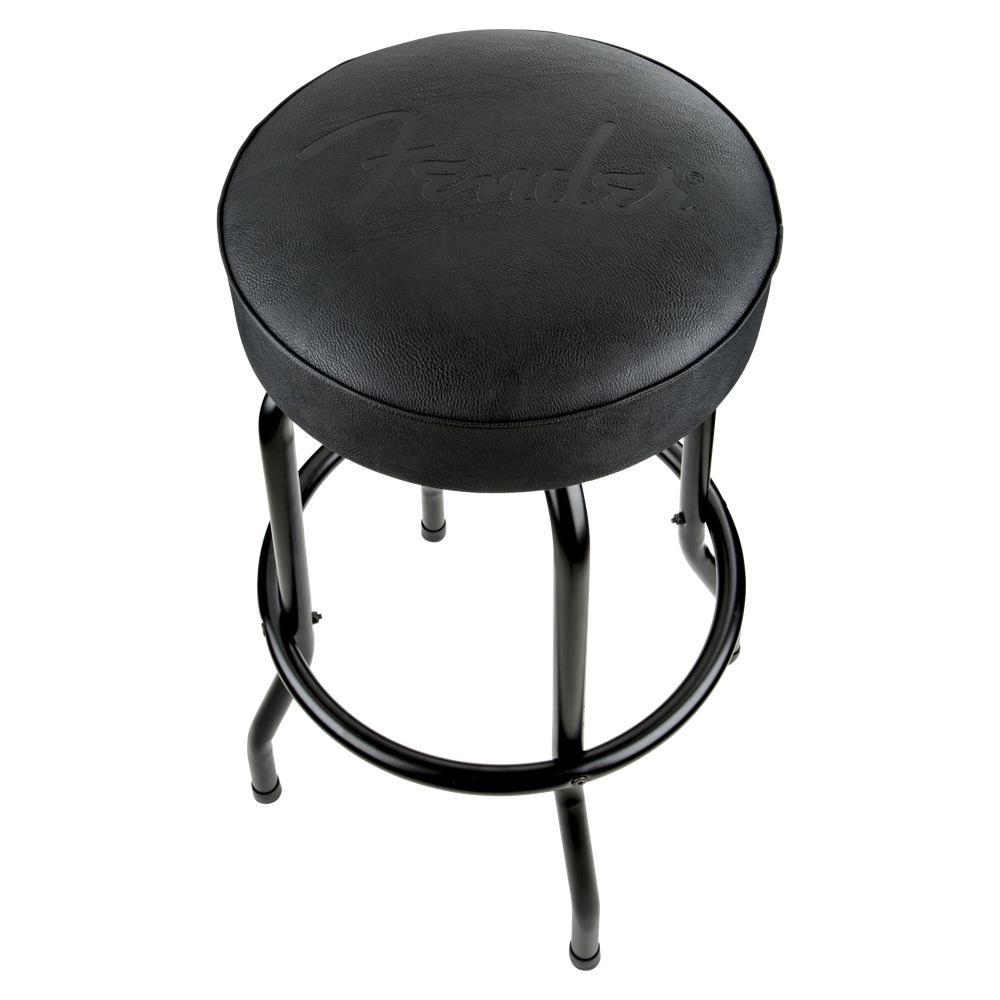 Fender フェンダー Embossed Black Logo Barstool Black/Black 30" スツール バースツール 椅子