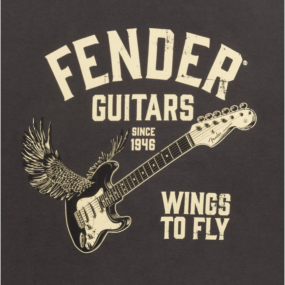 Fender フェンダー WINGS TO FLY T-SHIRT VBL S Tシャツ 表面ロゴ