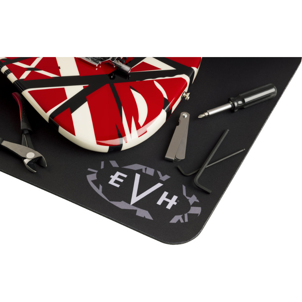 EVH Work Mat Black and Gray LOGO メンテナンスマット フランケンとマット、ロゴ部分